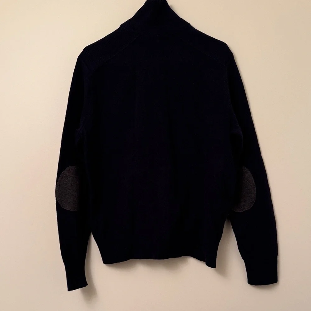 Banana Republic Italian Merino Blend Men's Navy Cardigan Sweater, Size Medium